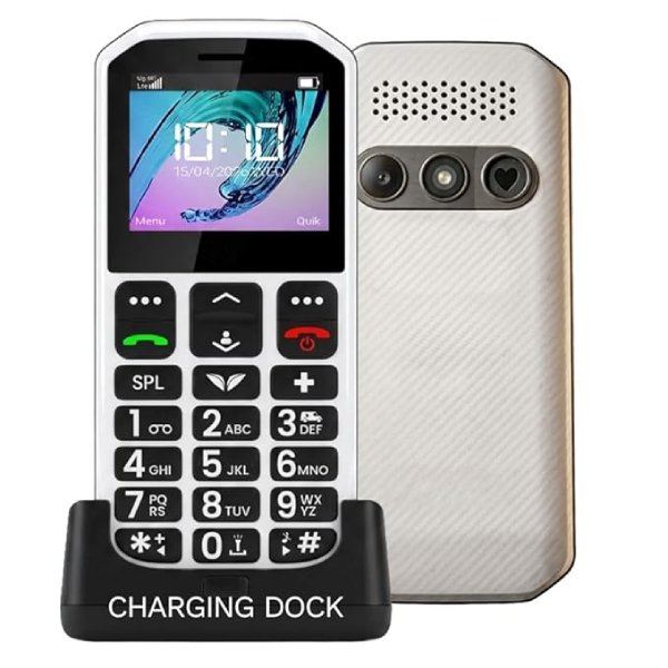 4G+ Premium Senior Citizen Phone with 20+ Senior Friendly Features-Includes easyfone Care Plan for Remote Configuration & Quick Ambulance Coordination