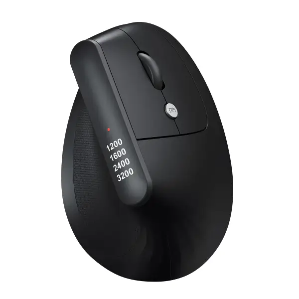 Ergo Vertical Wireless Ergonomic Mouse - Black