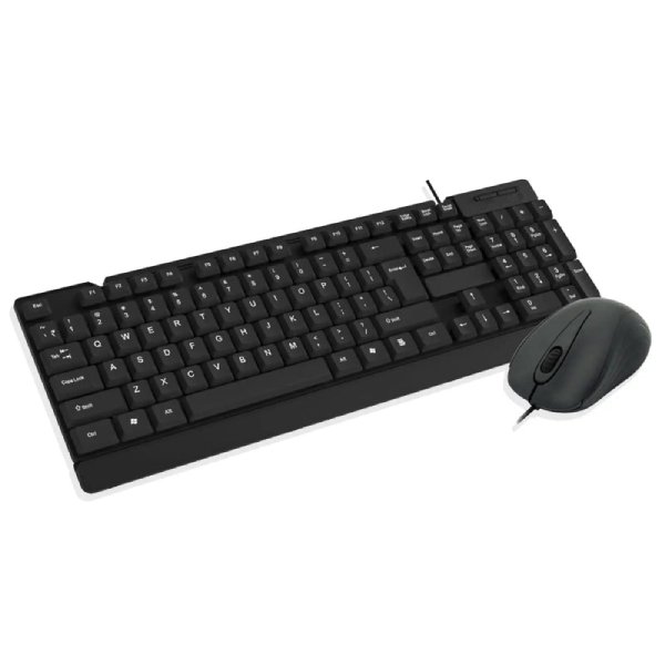 Wired Keyboard & Mouse Combo - USB, Ergonomic Design