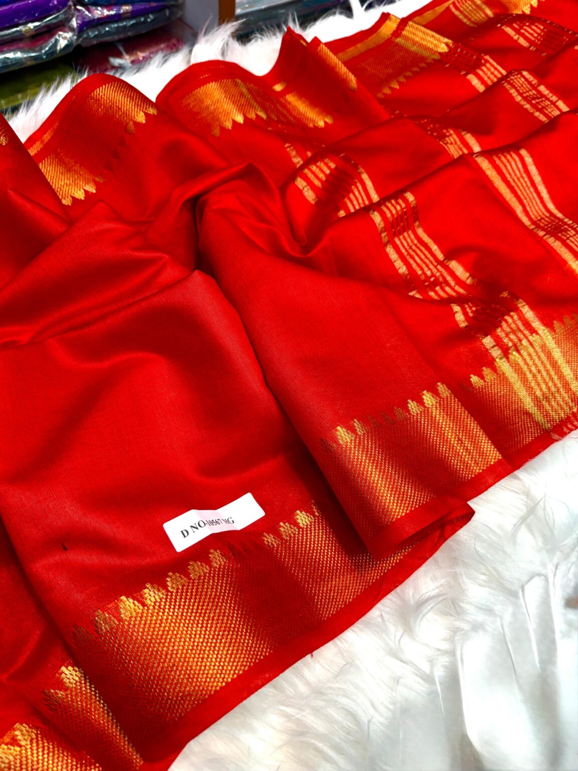 Handcrafted Premium Bapta Tasar Silk Mangalagiri Saree with Rich Golden Zari Border & Matching Blouse Piece | Soft Luxury Silk | Free Size