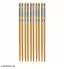 Set of 5 Pairs Designer Natural Round Bamboo Reusable Chopsticks, Size 9.5 Inch