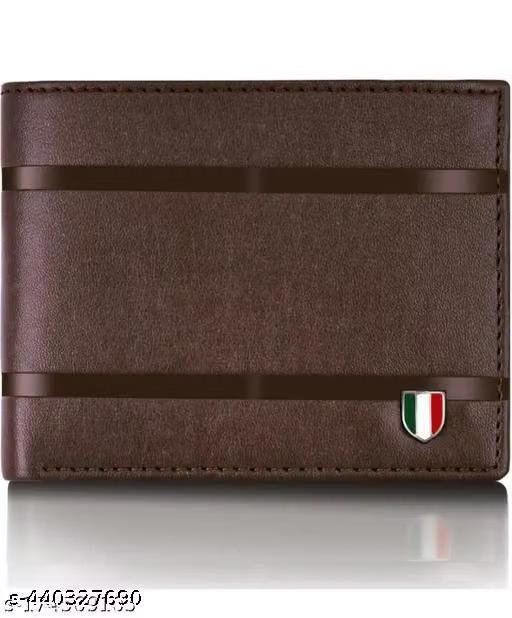 ITALI Men in Brown Artificial Leather Wallet 3 Card Slots Men’s Brown Artificial Leather Wallet | 3 Card Slots | Slim Daily Use Purse