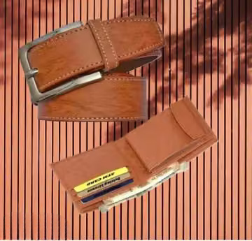 Combo of Album brown purse and brown Belt