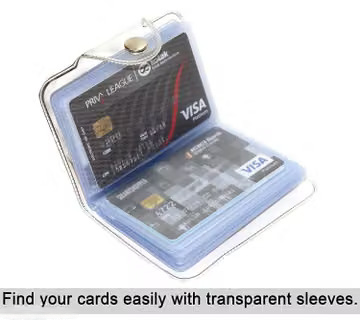 Transparent Button ATM Card holder