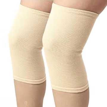 ELYSIAN Cream Stretchable Knee Cap Support Pair Help In Joint Pain Relief Compressing Muscle & Vein For Men & Women