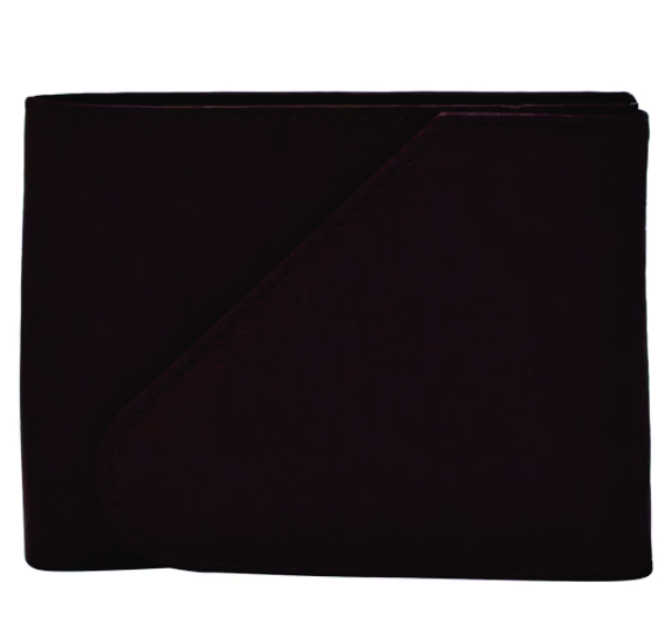 Designer Brown Artificial Leather Three Fold Wallet For Men