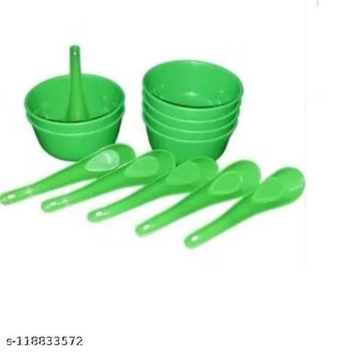 Round soup Bowls Set (6 Bowl and 6 Spoon)