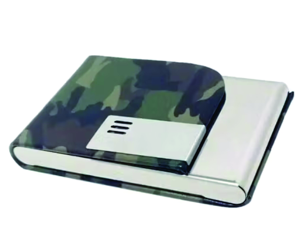 Designer Green Metal Card Holder For Men