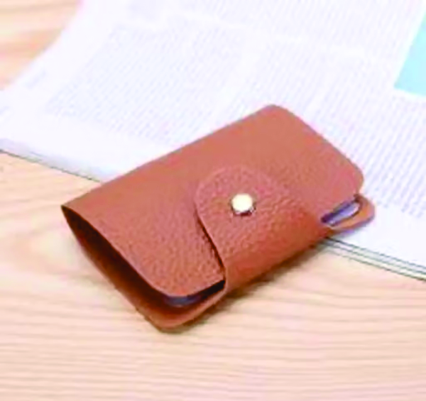 Designer Brown Artificial Leather Card Holder For Men