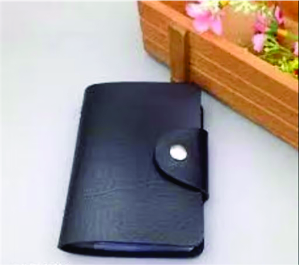 (Black) Button ATM Cardholder for Men and Women with Slots for Cards, Stylish Card Organizer, ATM Cardholder, Credit Card Holder with Unisex Design