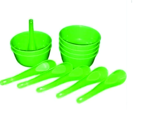 Round soup Bowls Set (6 Bowl and 6 Spoon)