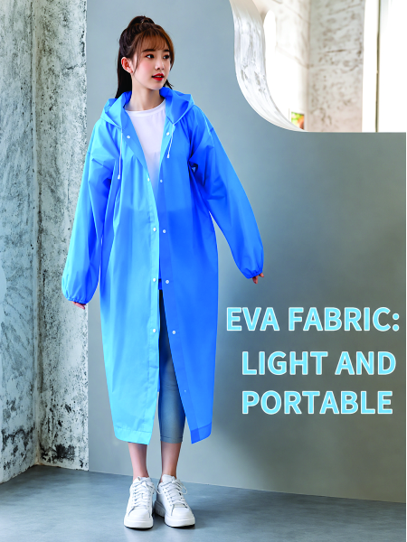 NSCC 1 piece E VA Waterproof Rain Coat with Hood Cap for Men and Women Free size(MULTICOLOR))