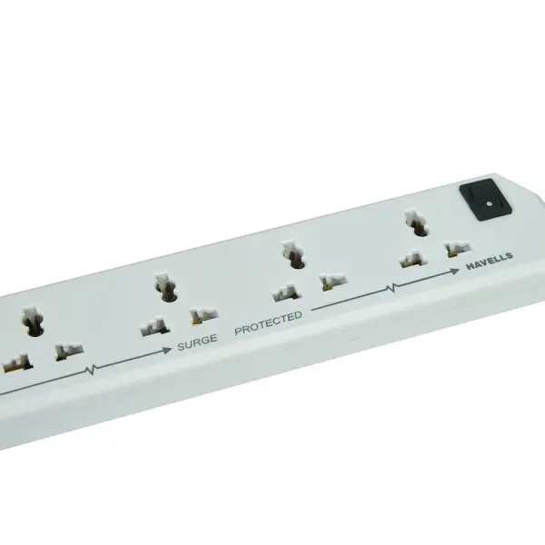 Havells 4 Way Extension Board With Surge & Spike Protection|For Power Requirements up to 1440W |1.5 Mtr High Quality