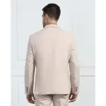 BLACKBERRYS-Three Piece Beige Solid Formal Suit - Randle