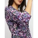 FableStreet-Floral Sheath Dress - Purple