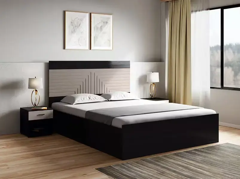Godrej-Apex V2 King Size Engineered Wood Bed with Pull-Out Storage