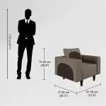 Godrej-Pangram 6 Seater Fabric Sofa Set (3+2+1)