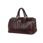 HYATT-Leather Accessories Unisex 20 Inch Leather Travel Duffle Luggage Bag (Brown)