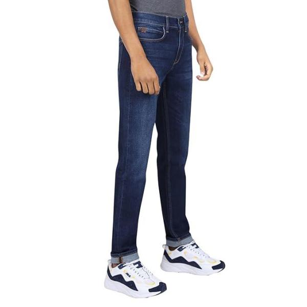 Lee-Men Blue Travis Slim Tapered Fit Mid Rise Jeans