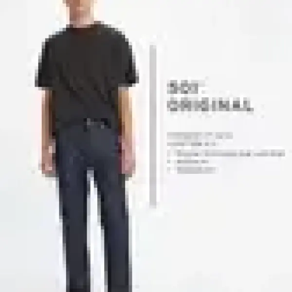 Levis-Men's 501 Black Straight Fit Mid Rise Jeans