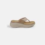 Mochi-Women Beige Casual Slippers