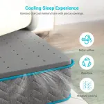 Overstock-14" Hybrid Mattress – Bamboo Charcoal Gel Memory Foam & 7-Zone Pocket Coil Support, Medium Firm, 100-Night Trial