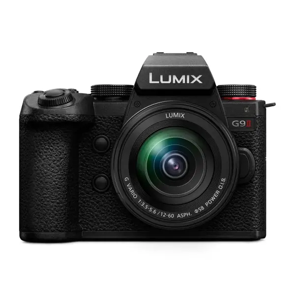 Panasonic-Lumix G9II 25 Mega Pixel Mirrorless MFT Digital Camera with 12-60mm Lens, Phase Hybrid Auto Focus, C4K/4K 120p/ 100p FHD 280p (DC-G9M2LGW, Black)