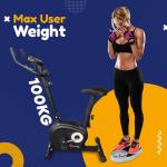 PoweMax-BU-510 Magnetic Upright Bike with LCD Display