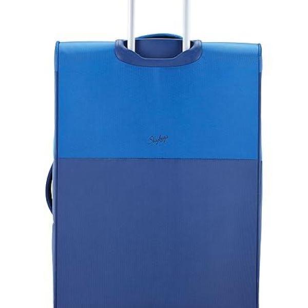 Skybags-Sigma Polyester Spinner 8W Soft Shell Trolley 59+71 Blue Soft Luggage- Luggage Set