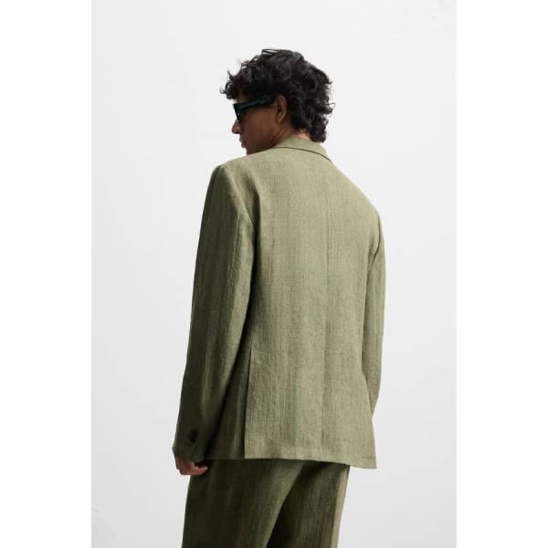 ZARA-100% LINEN SUIT BLAZER