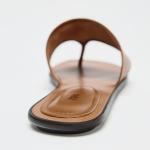 ZARA-FLAT LEATHER SANDALS