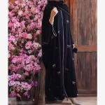 (WITHOUT HIJAB) Latest Dubai Style Pink Bow Tie Abaya with Elegant Embroidery – Modest & Trendy