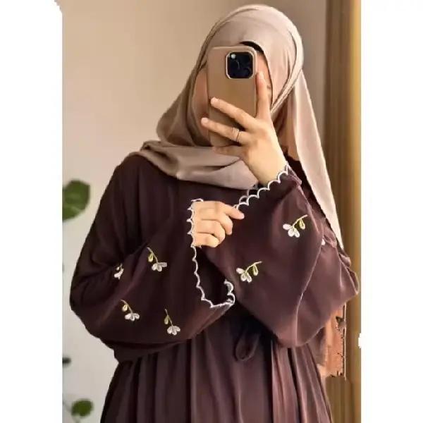 New arrival sleeve cut work embroidery abaya (WITHOUT DUPATTA)